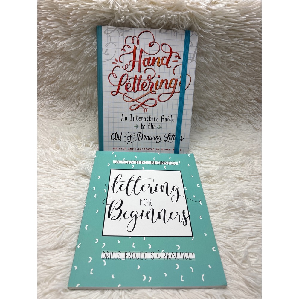 Hand Lettering Interactive Guide Megan Wells & Lettering for Beginners Workbooks